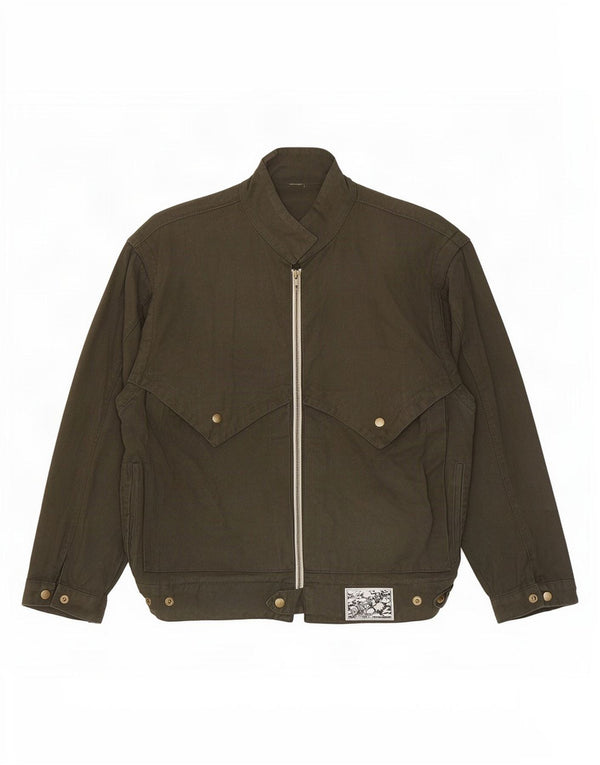 Jaqueta bomber masculina vintage UK 40 grande cáqui