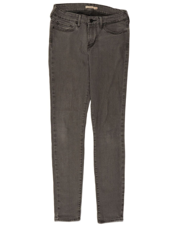 Calça jeans feminina Levi's 711 skinny W28 L29 cinza algodão
