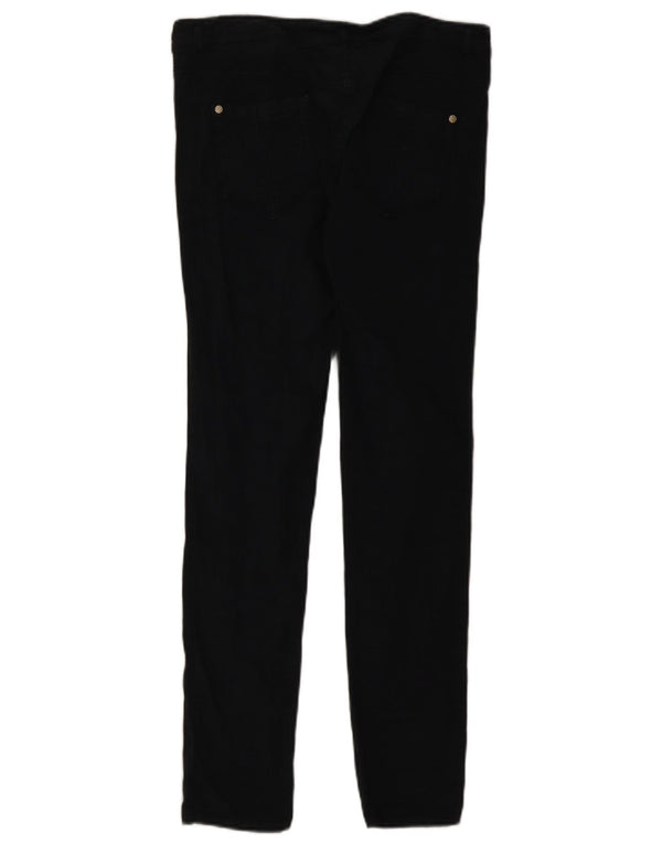 Calça Chino Skinny Feminina Marella Reino Unido 14 Grande W32 L32 Algodão Preto