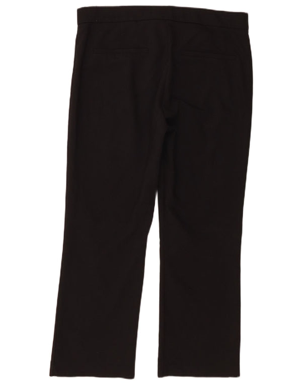Zara Calça feminina reta casual XL W32 L25 algodão preto