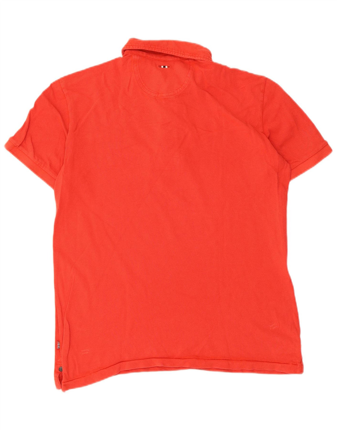 Camisa polo masculina com estampa geográfica Napapijri vermelho médio