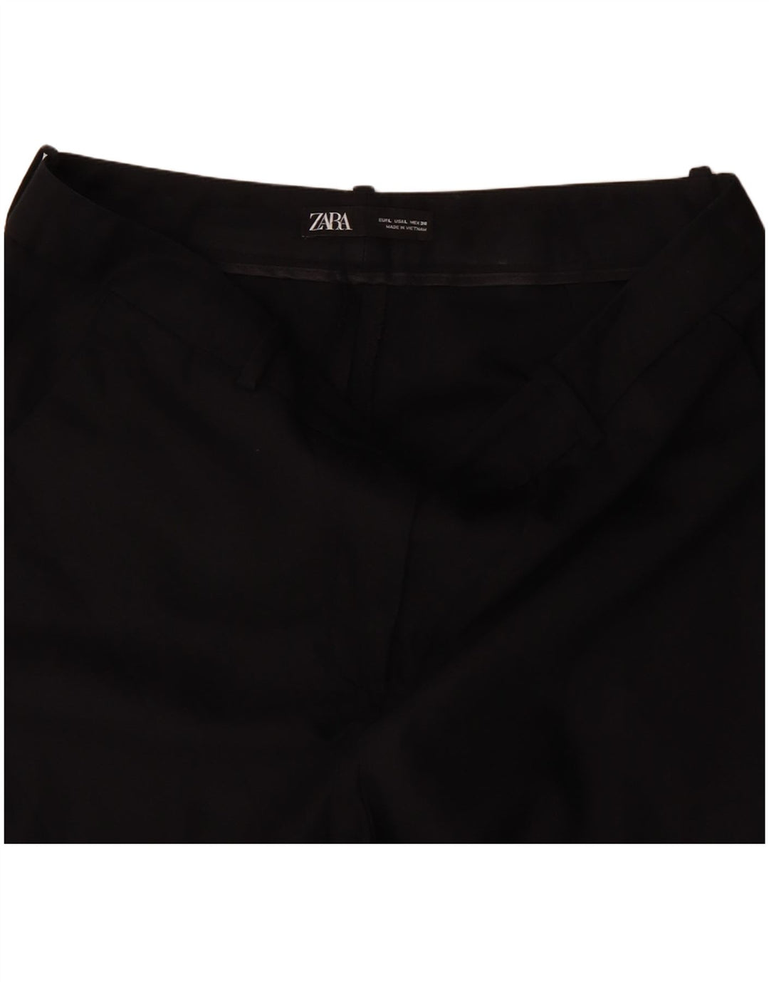 ZARA Womens Straight Casual Trousers Large W30 L32 Black