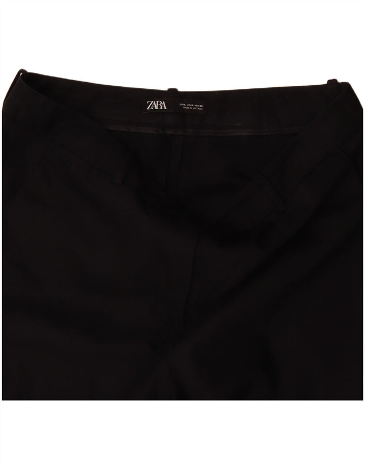 ZARA Womens Straight Casual Trousers Large W30 L32 Black