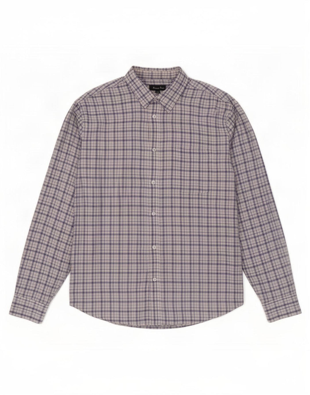 Camisa masculina de flanela James Pringle grande poliéster xadrez azul