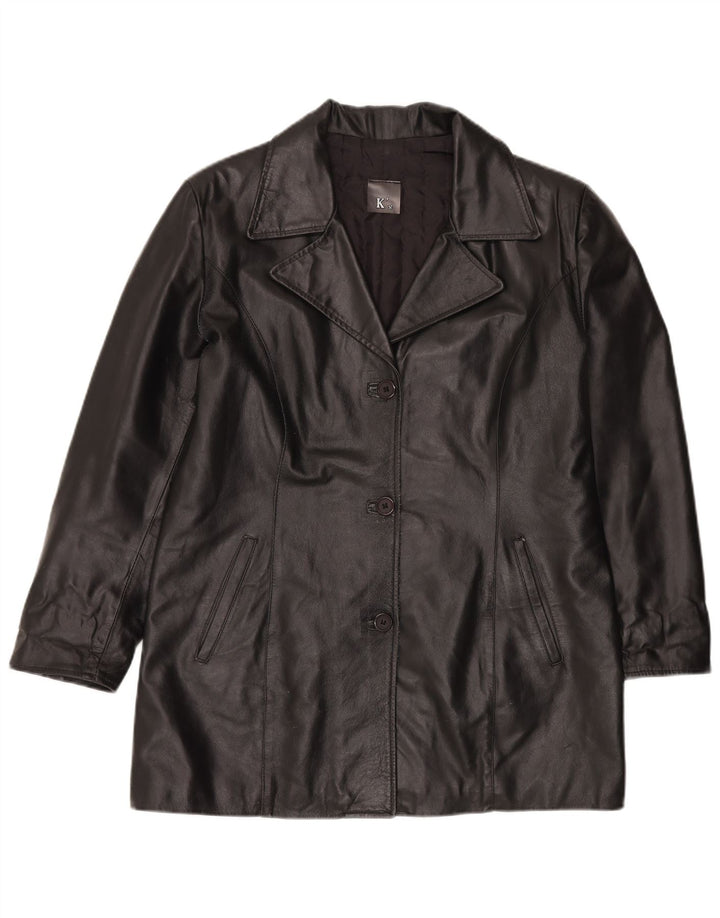 Jaqueta de couro feminina K'S IT 48 XL preta