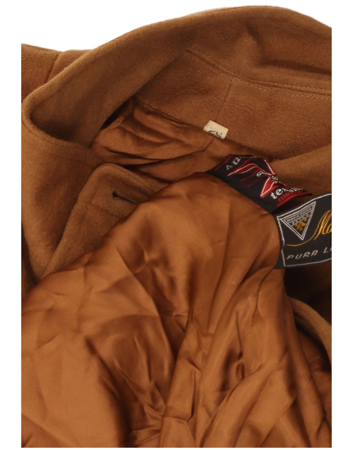 Sobretudo masculino Mario Zegna IT 52 XL lã virgem bege