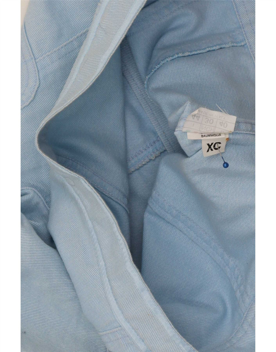 Jaqueta jeans feminina Roccobarocco Crop Graphic IT 44 Azul Médio