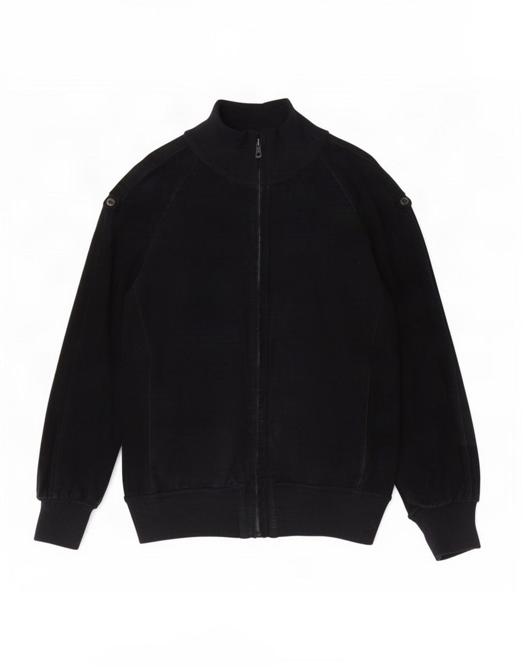 Jaqueta bomber masculina vintage de camurça UK 36 pequena azul marinho