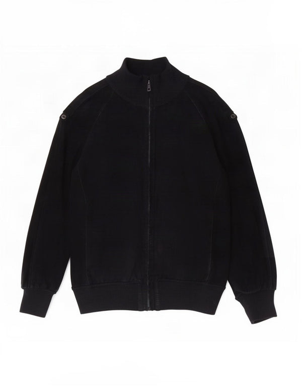 Jaqueta bomber masculina vintage de camurça UK 36 pequena azul marinho