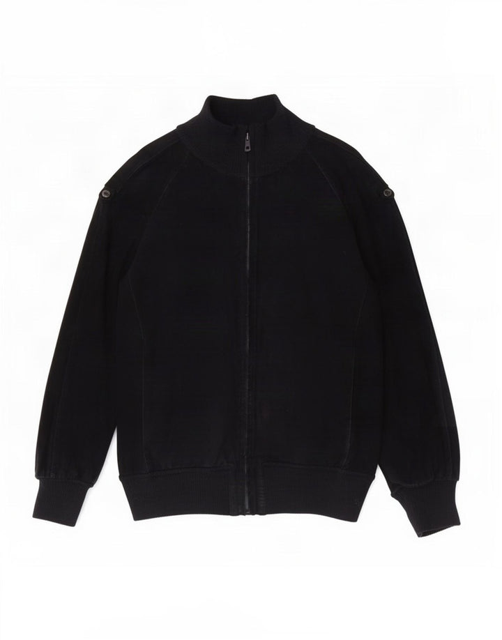Jaqueta bomber masculina vintage de camurça UK 36 pequena azul marinho
