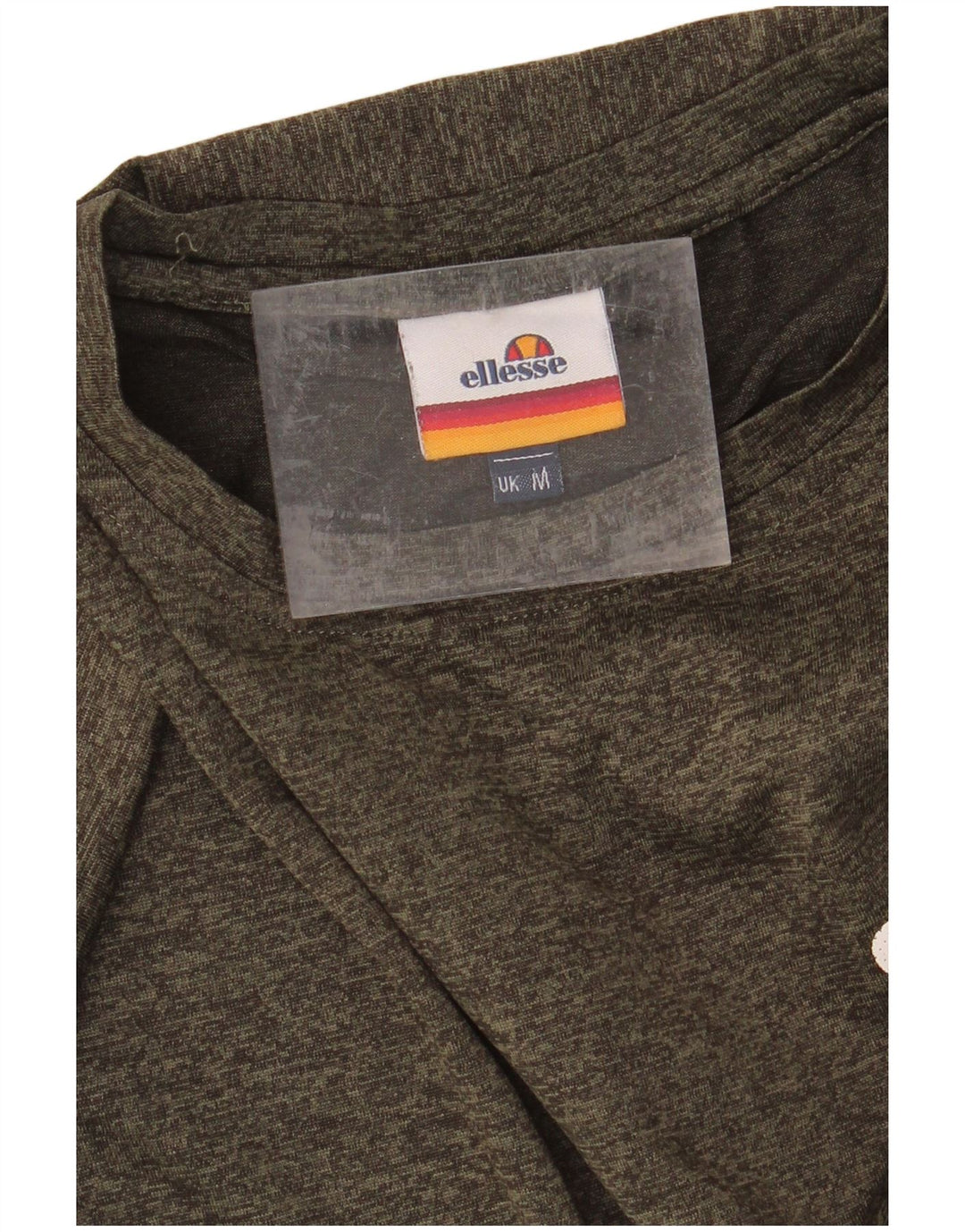 Camiseta masculina ELLESSE com estampa solta e corte médio cáqui salpicado