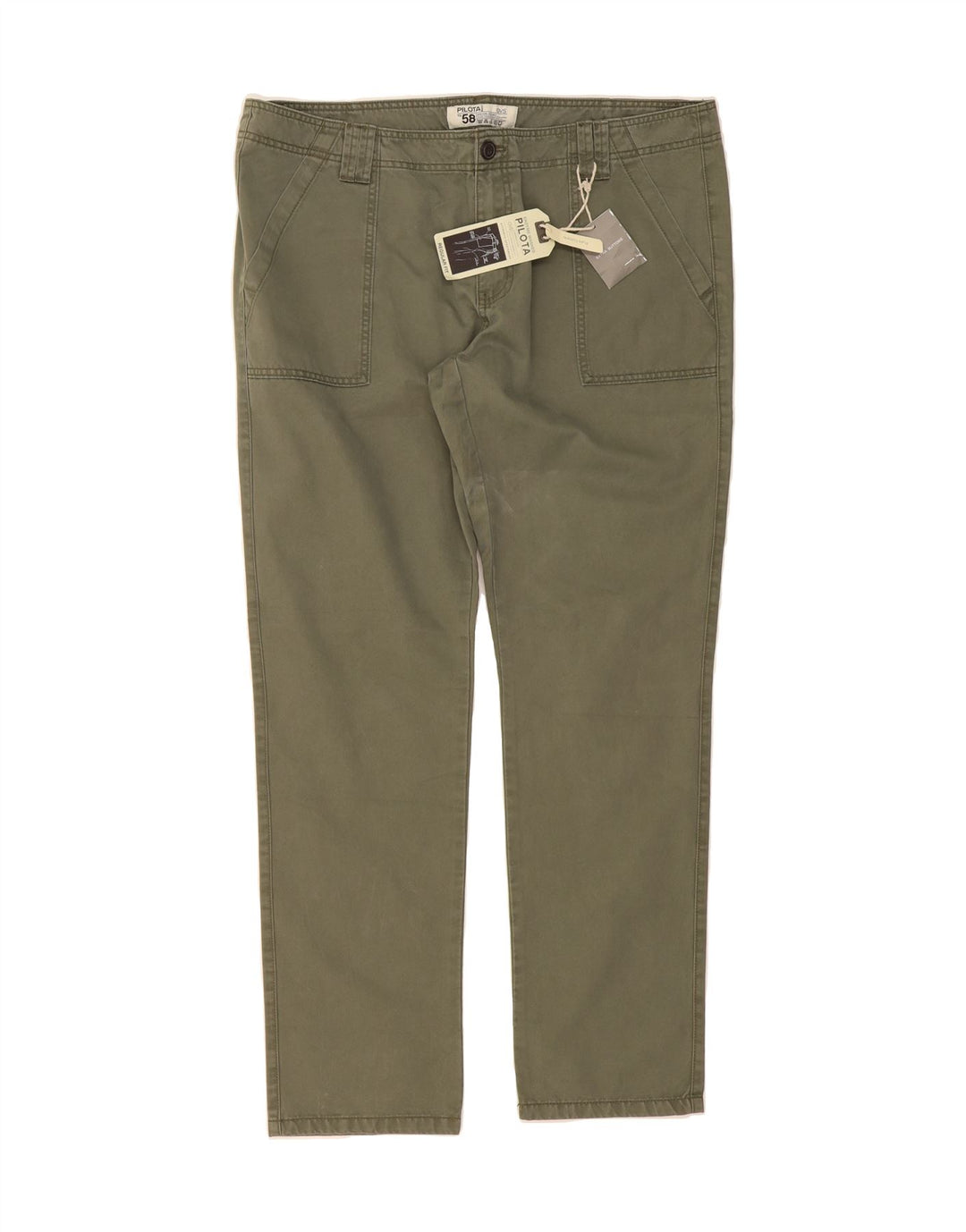 OVS Mens Slim Chino Trousers W42 L32 Khaki Cotton Vintage OVS and Second-Hand OVS from Messina Hembry 