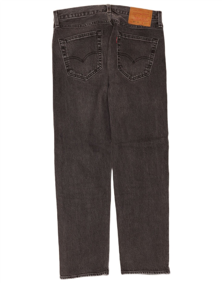 Calça jeans masculina Levi's 501 Straight W30 L28 cinza algodão
