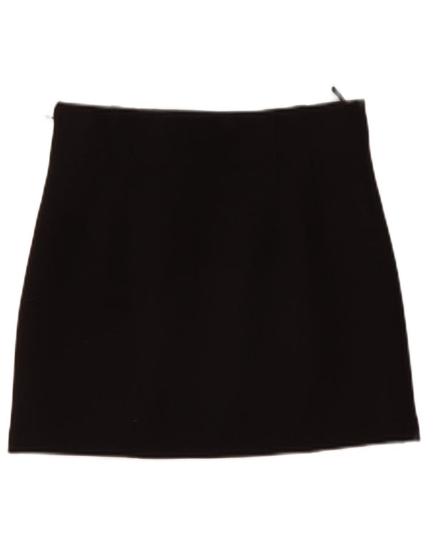 Minissaia feminina Zara média W28 poliéster preto