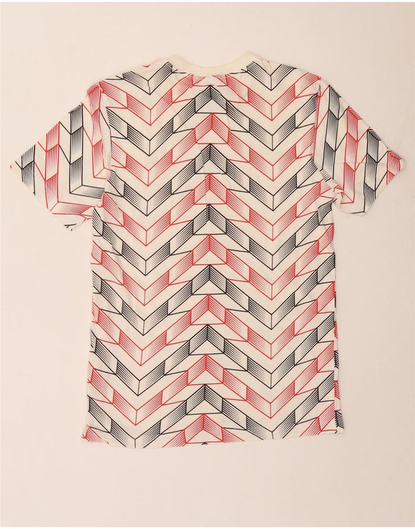 Adidas Mens Graphic T-Shirt Top XS Branco Geométrico Algodão