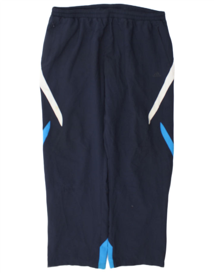 Calça de treino masculina Adidas 2XL azul marinho colorblock poliéster