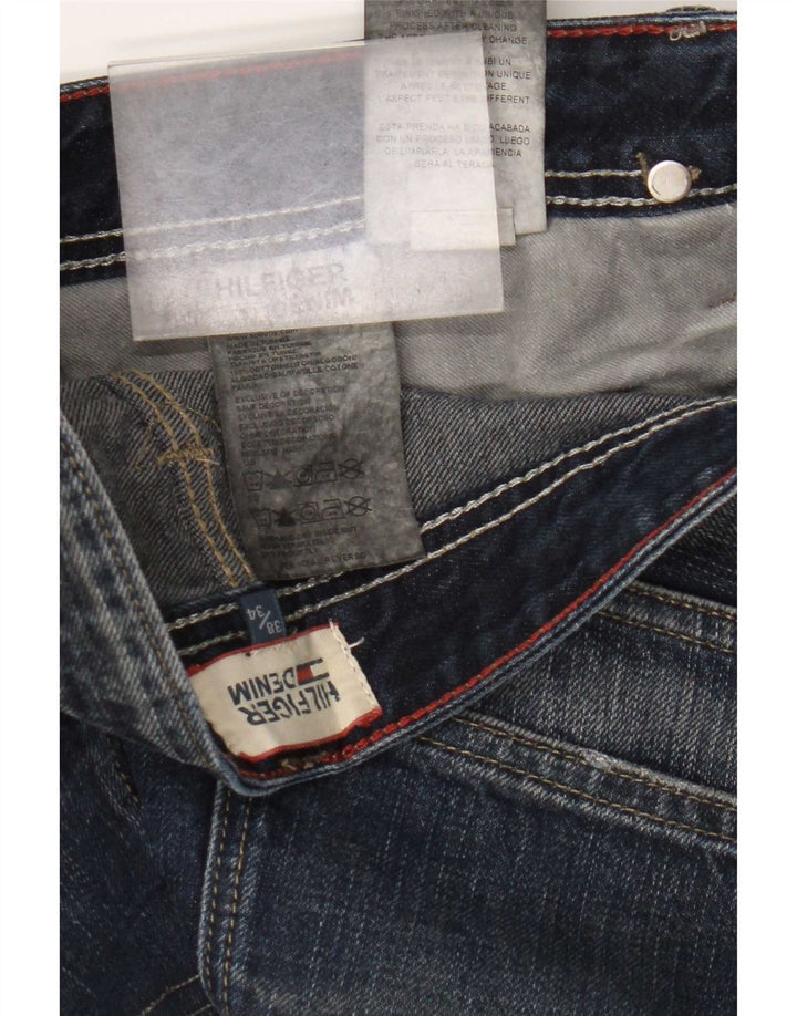 Tommy Hilfiger Masculino Bootcut Jeans W38 L34 Azul Marinho Algodão