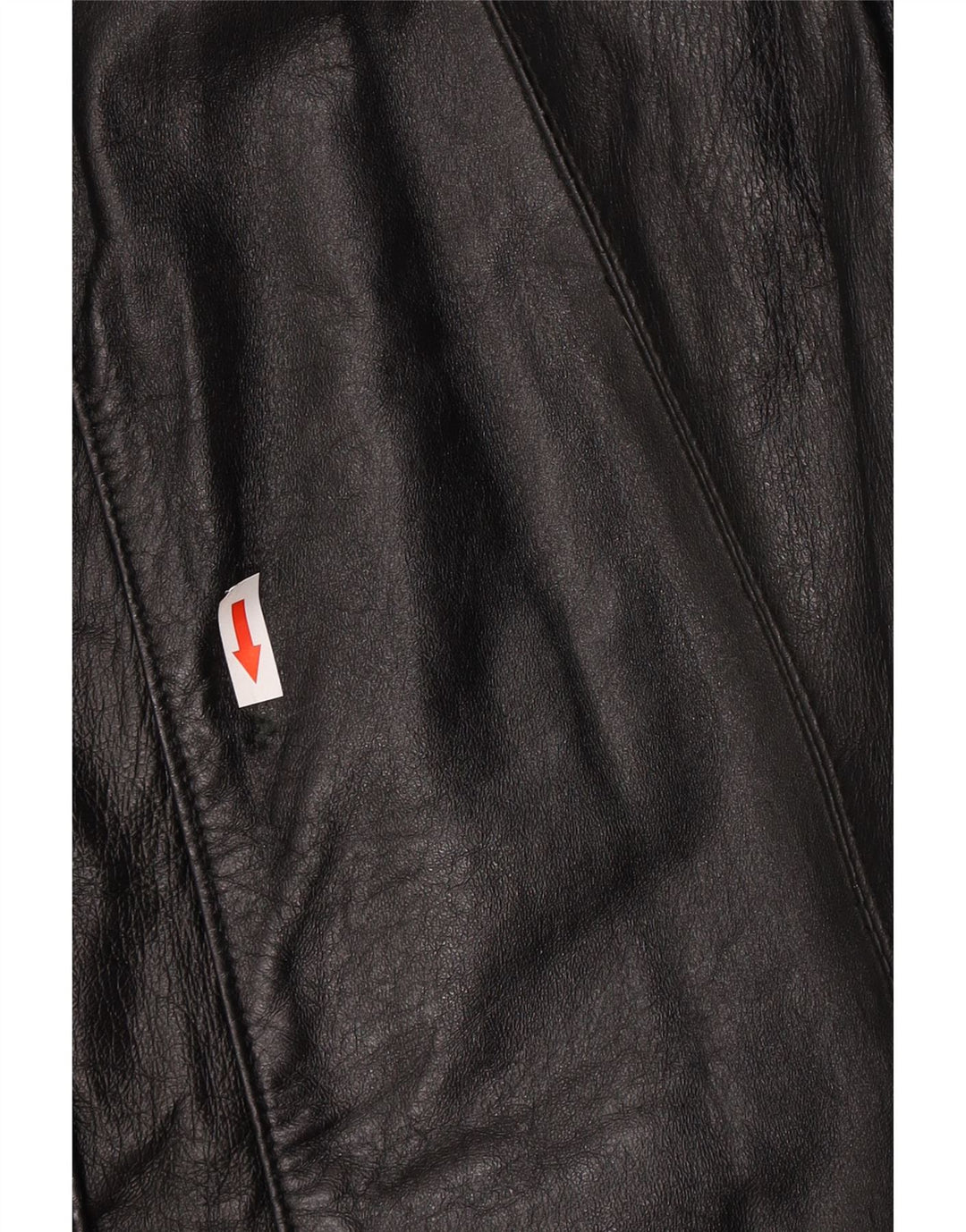 Casaco de couro feminino vintage UK 14 grande preto