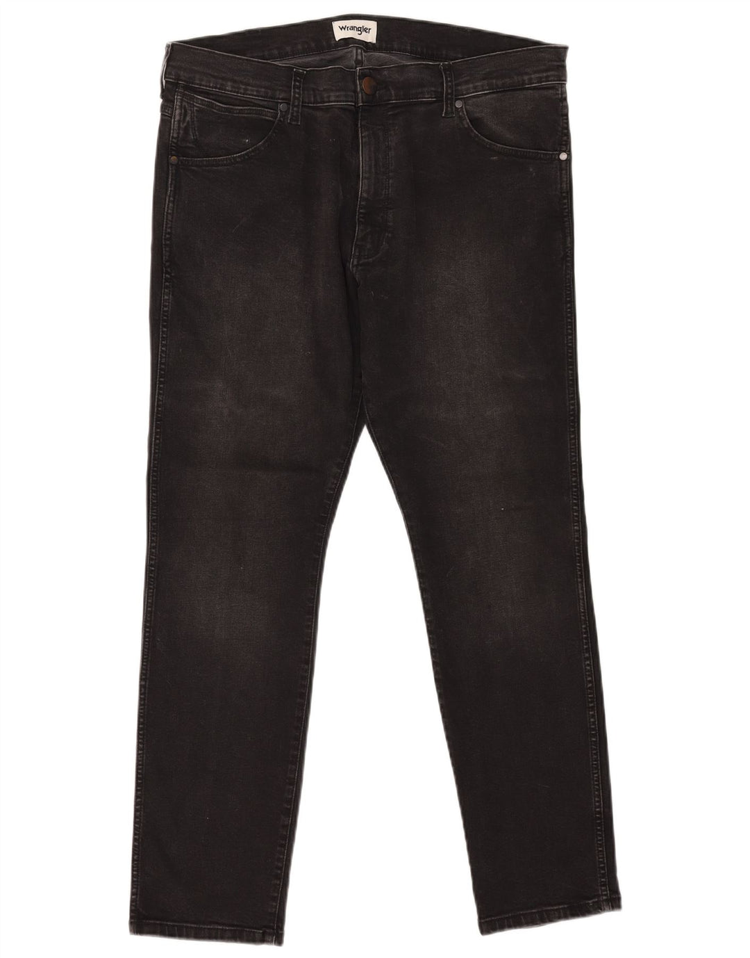 WRANGLER Masculino Larston Slim Jeans W38 L32 Algodão Preto