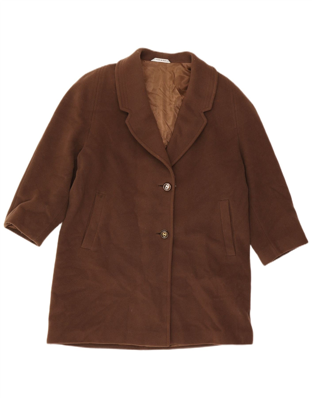 Sobretudo feminino Charles Valentino IT 45 lã virgem marrom médio