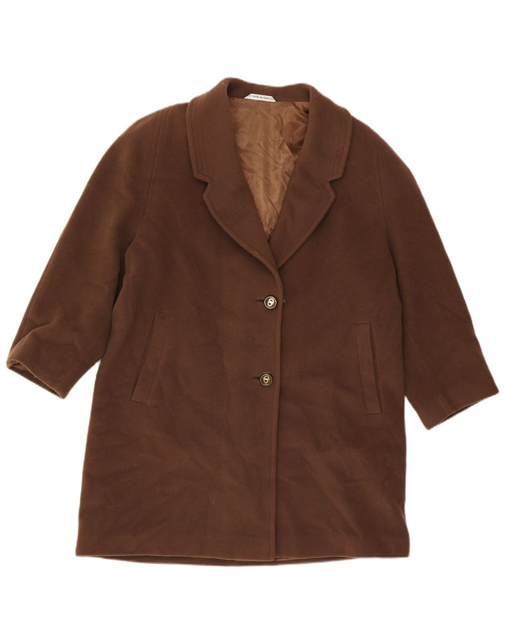 Sobretudo feminino Charles Valentino IT 45 lã virgem marrom médio