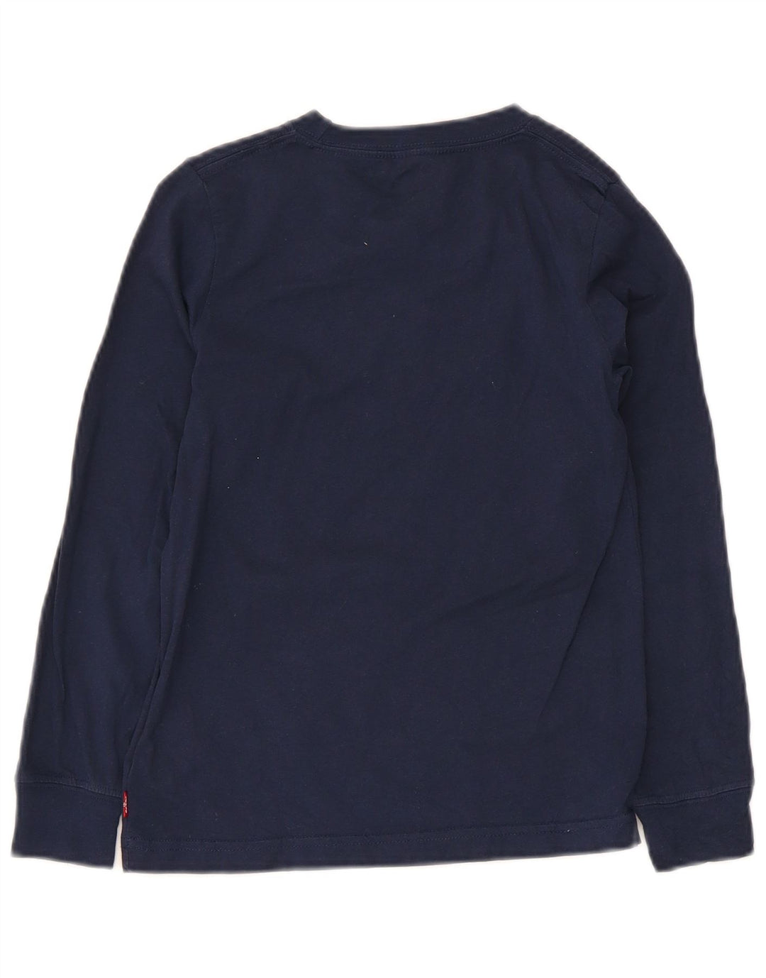 Top gráfico Levi's Boys manga comprida 7-8 anos azul marinho algodão