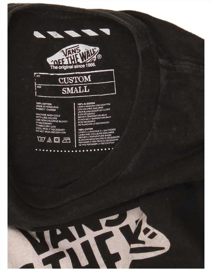 Camiseta Vans Masculina Custom Fit Graphic Top Pequeno Algodão Preto