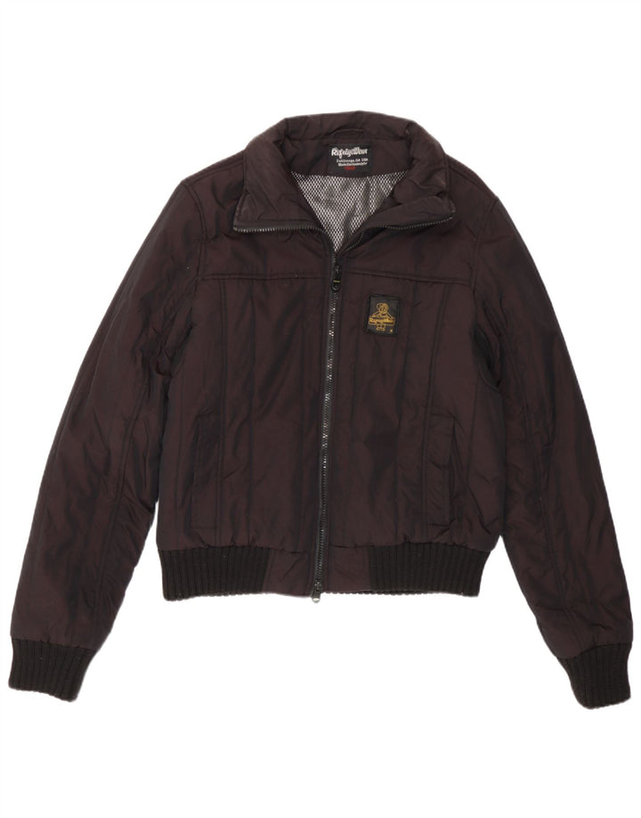 Jaqueta bomber feminina Refrigiwear UK 14 médio Borgonha Nylon