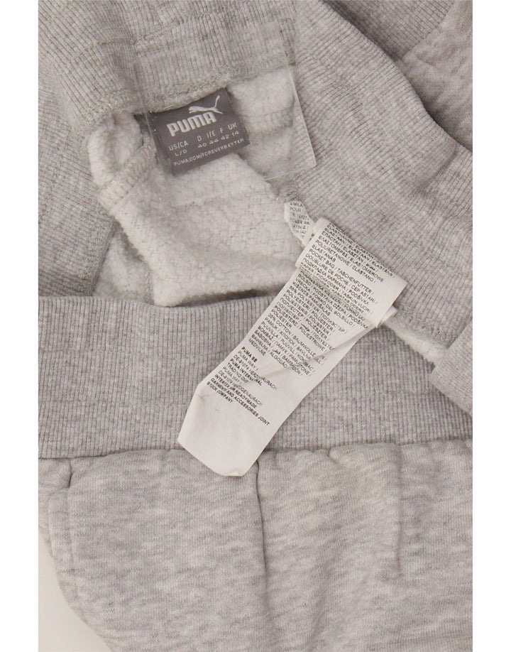 Calça de treino feminina Puma Joggers UK 14 grande algodão cinza
