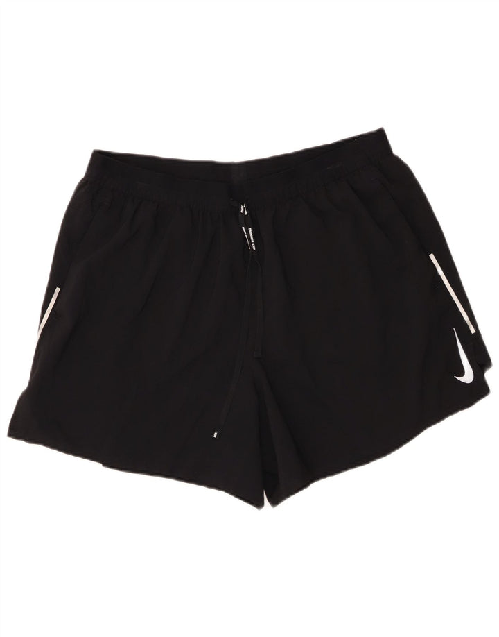 Shorts esportivos femininos Nike Dri Fit 2XL poliéster preto