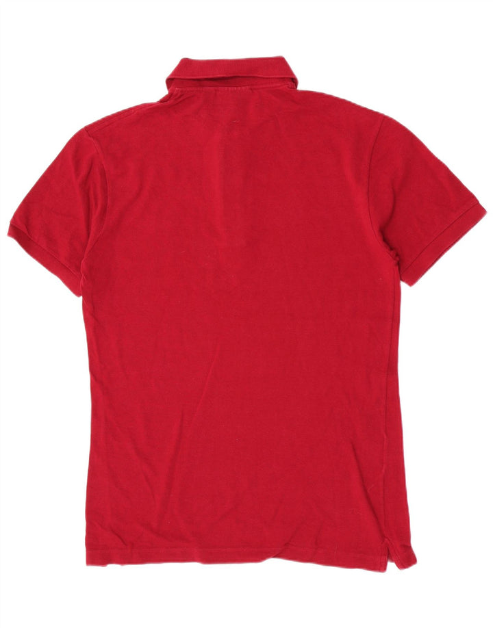Camisa polo masculina Lacoste Slim Fit tamanho 4 médio algodão vermelho