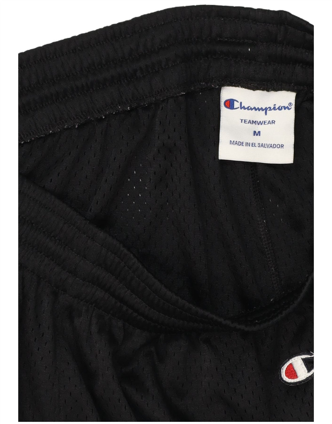 Shorts esportivos masculinos Champion médio preto poliéster esportivo