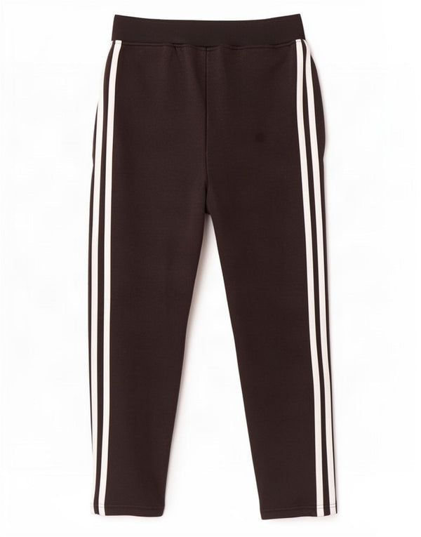 Calça de treino feminina Adidas UK 16/18 grande algodão preto