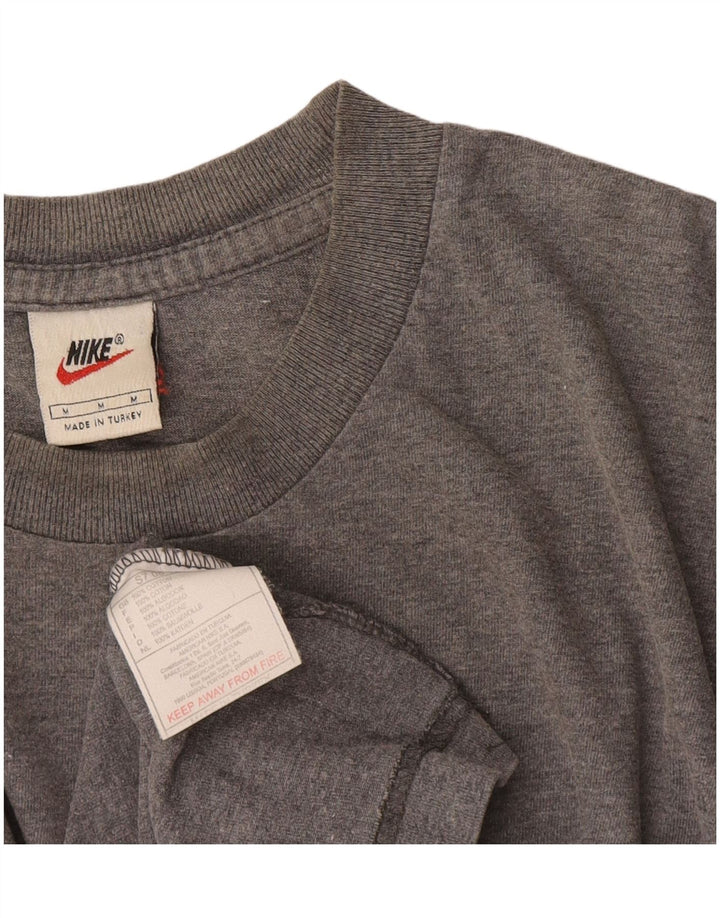 Camiseta masculina Nike Top cinza médio manchado de algodão