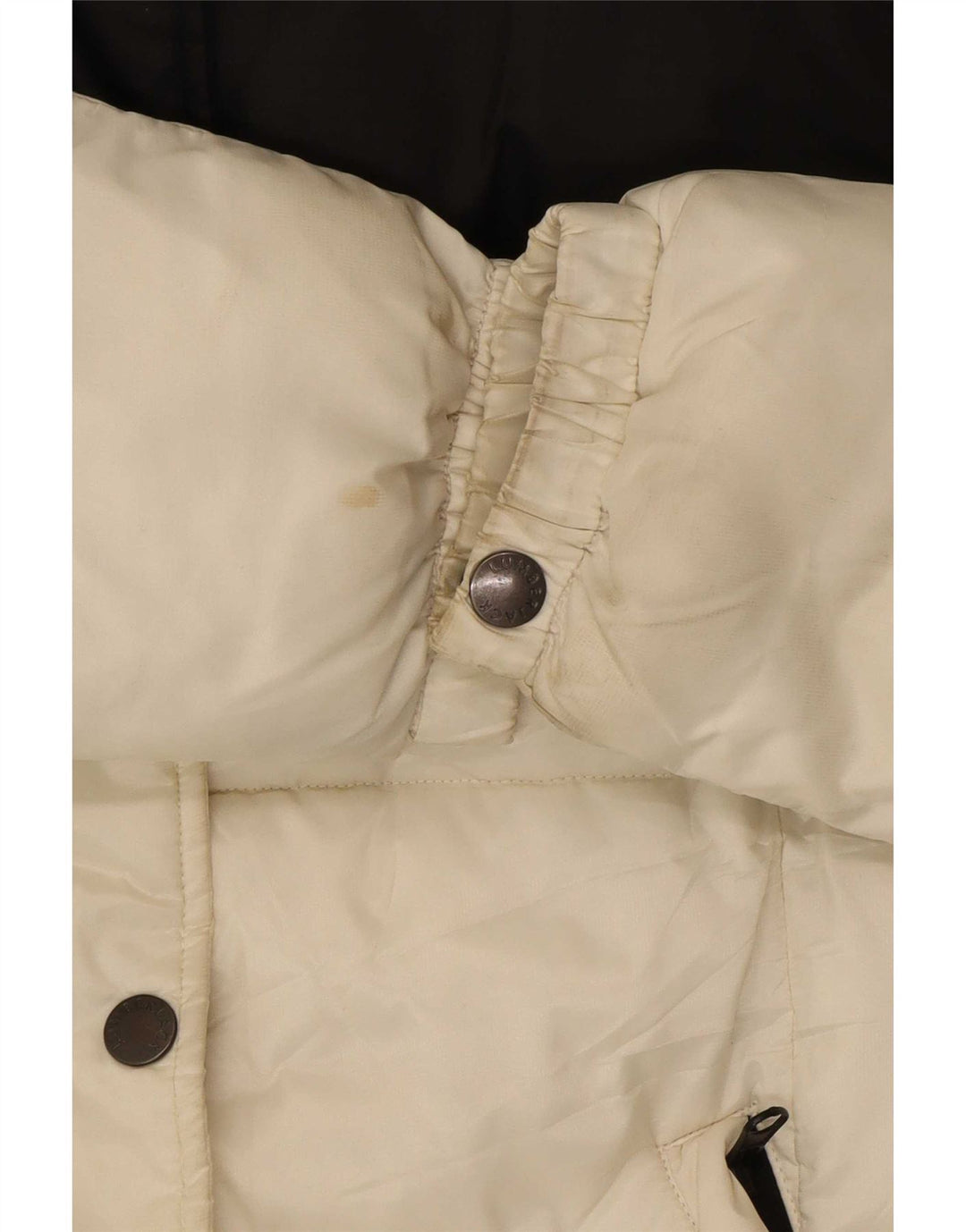 Jaqueta acolchoada com capuz feminina Lumberjack IT 42 Medium White Colourblock