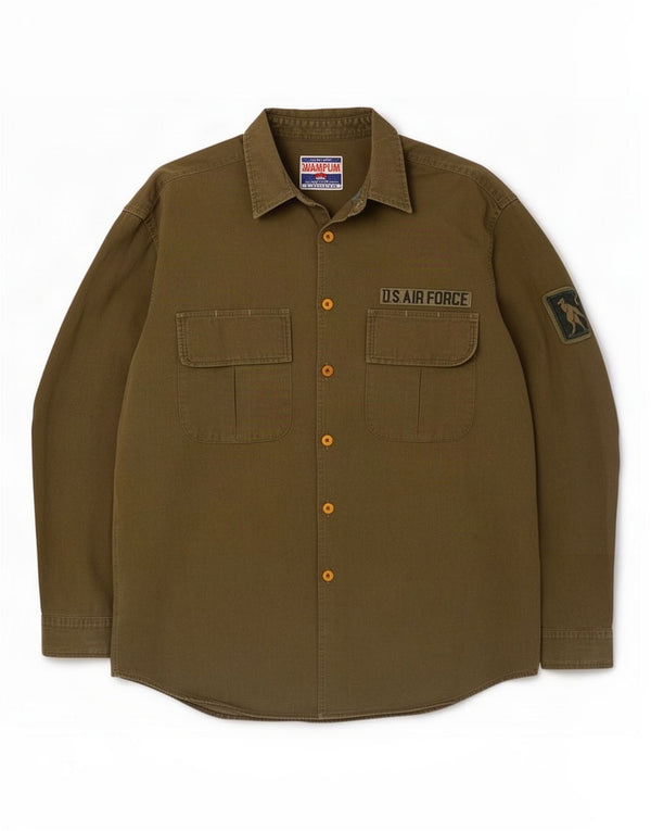 Camisa masculina Wampum XL algodão cáqui