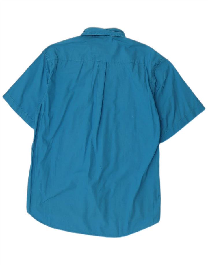 Camisa masculina de manga curta Levi's azul médio algodão