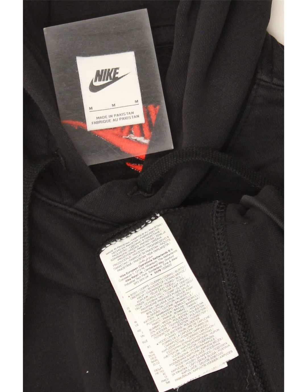 Nike masculino gráfico moletom com capuz médio algodão preto