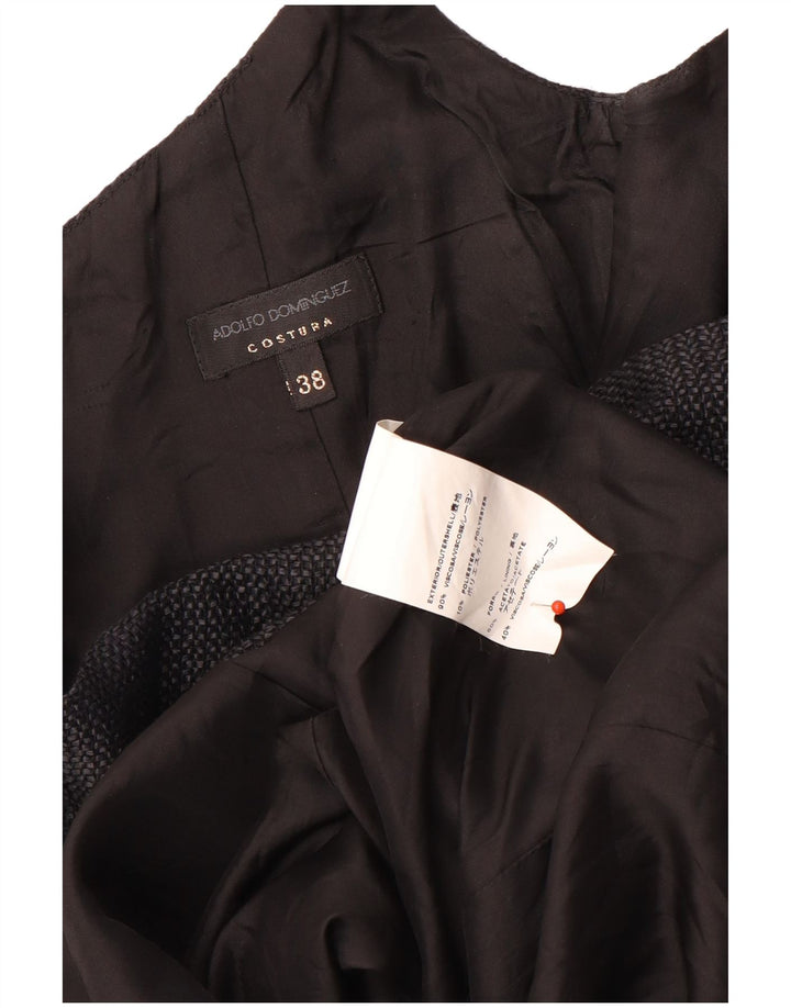 Vestido feminino sem mangas Adolfo Dominguez EU 38 acetato cinza médio
