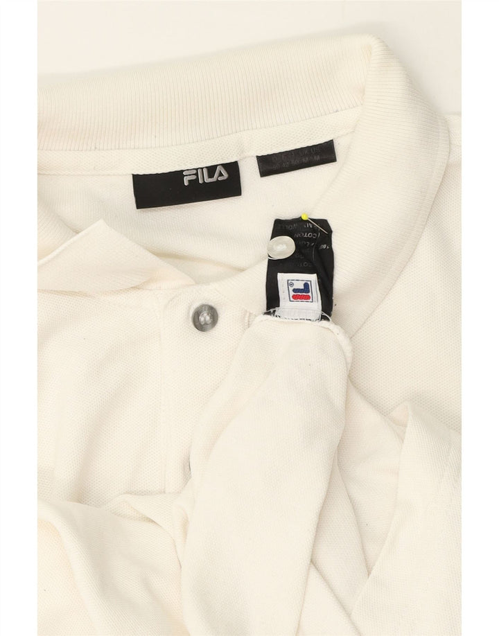 Camisa polo masculina Fila médio algodão branco