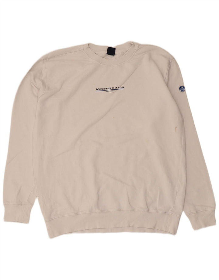 North Sails moletom masculino jumper médio algodão branco