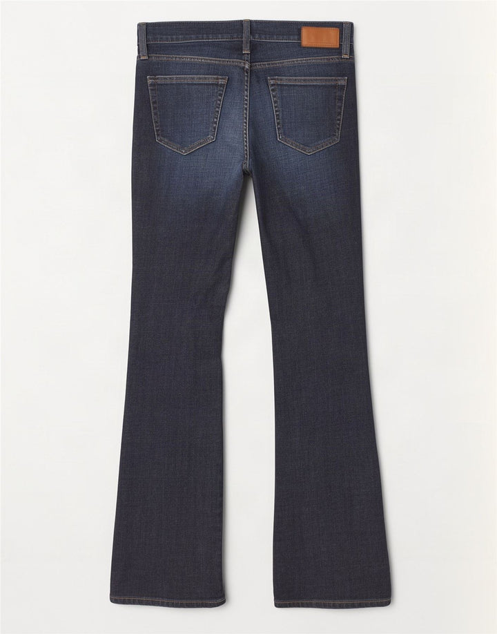 Calça jeans longa bootcut feminina Gap W26 L32 azul marinho algodão