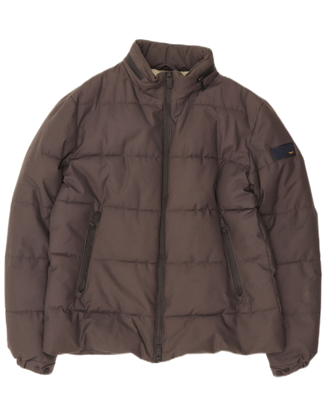 Jaqueta masculina acolchoada com capuz Armata Di Mare UK 40 poliéster cinza grande