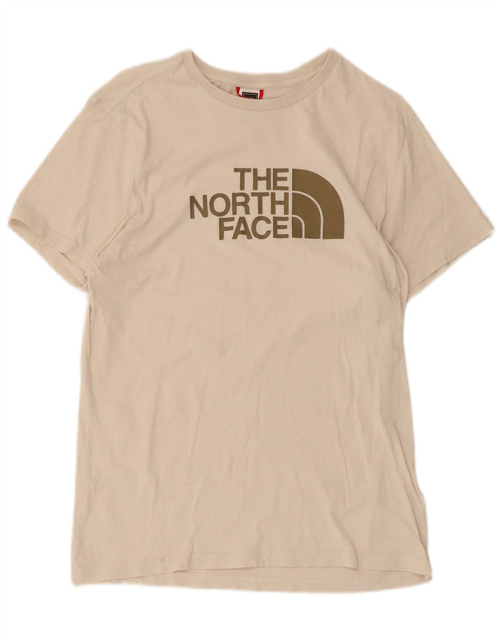Camiseta gráfica masculina The North Face algodão bege médio