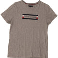 Camiseta feminina Tommy Hilfiger com estampa gráfica grande algodão cinza