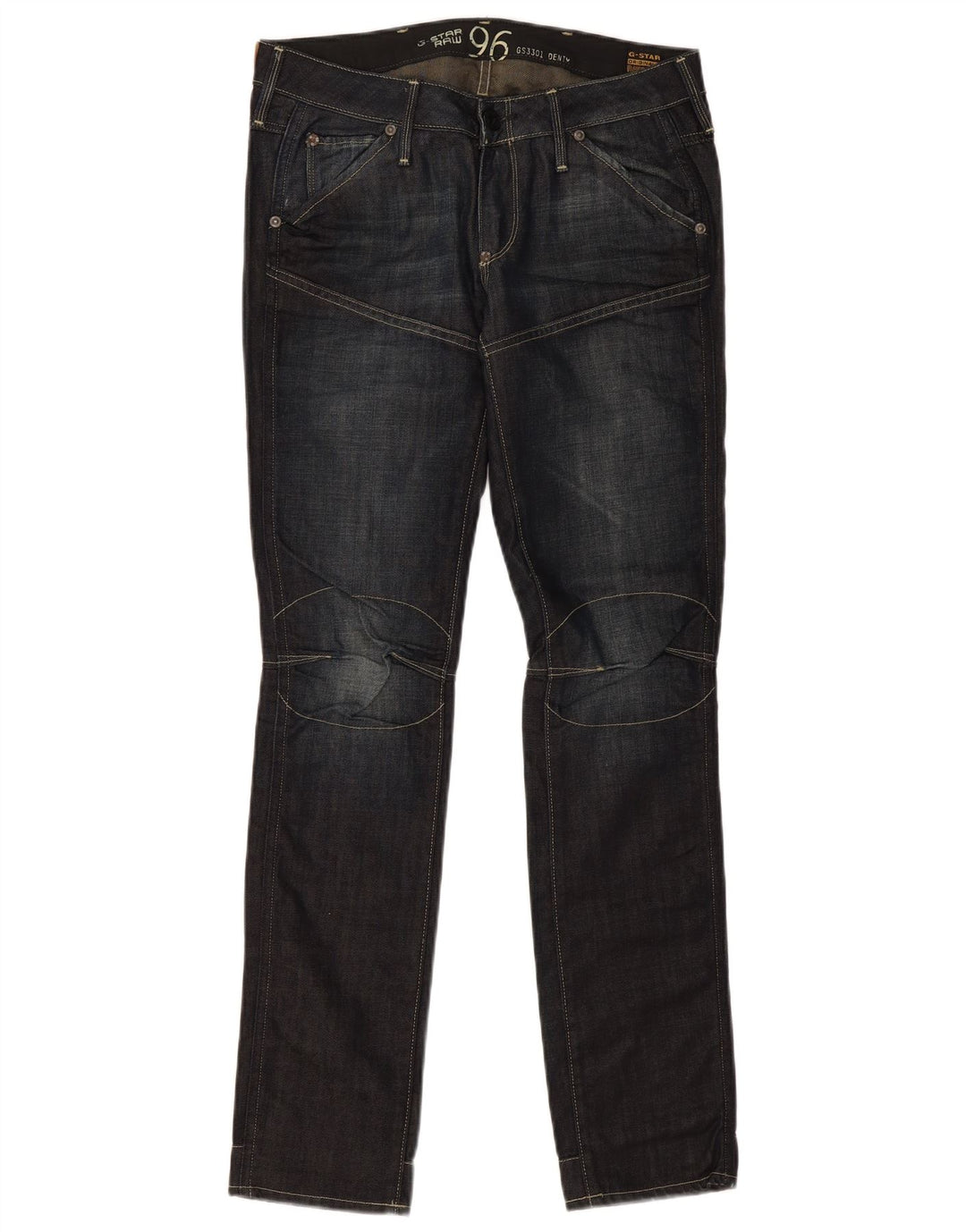 Jeans slim feminino G-Star W28 L32 algodão azul marinho