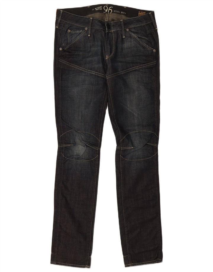 Jeans slim feminino G-Star W28 L32 algodão azul marinho