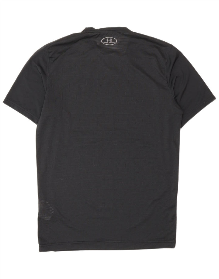 UNDER ARMOUR Camiseta masculina Heat Gear Top médio preto poliéster