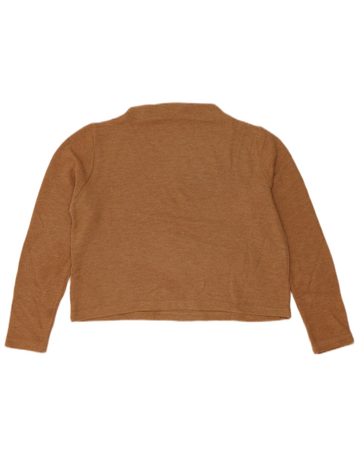 Blusa cropped feminina Market & Spruce UK 14 grande poliéster bege