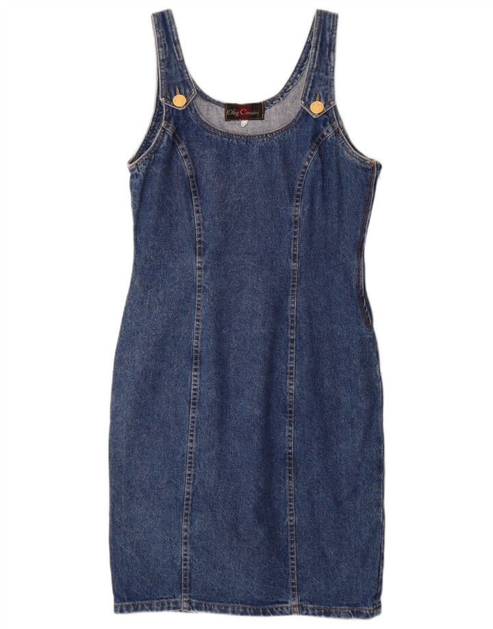Vestido jeans feminino sem mangas Oleg Cassini IT 42 azul médio